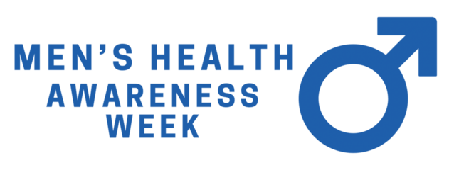 Men's health awareness logo on white background, isolated, PNG