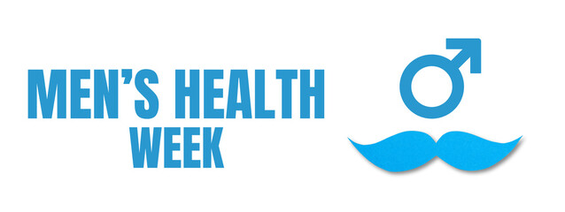 Men's health awareness promo with graphics, isolated, PNG