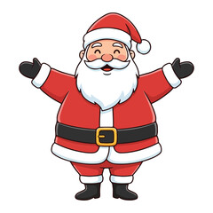Funny santa claus outfit parts vector illustration, christmas costume elements cartoon design, holiday xmas clipart