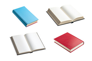 book flying on a transparent background. white background.
