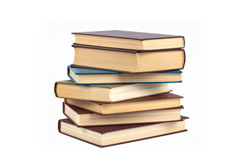 Old books isolated on white background