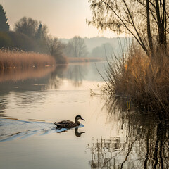 ducks on the lake