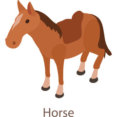 A Brown Horse Standing Still With A Saddle On Its Back And A Transparent Background