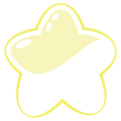 Cute yellow star cartoon illustration on transparent background
A simple and adorable yellow cartoon star illustration with soft shading and white border, suitable for icons, stickers, and children's 