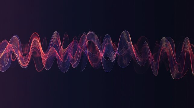 vibration. Low-frequency sound waves vibrating on dark background visualization. STEM education sheets, lab safety posters, designed for STEM education and laboratory safety posters.