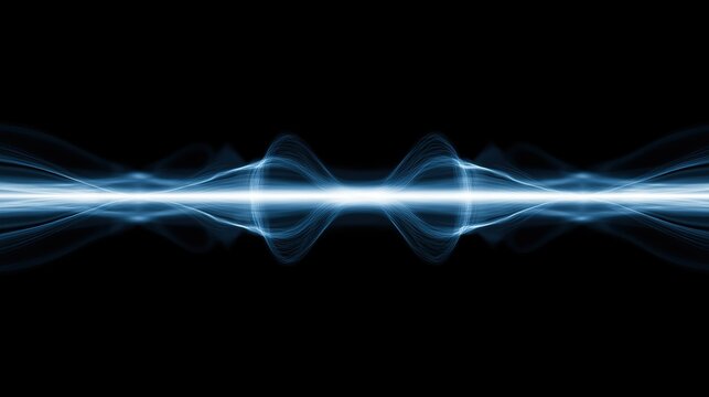 vibration. Low-frequency sound waves vibrating on dark background visualization. STEM education sheets, lab safety posters, designed for STEM education and laboratory safety posters.