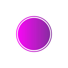Purple Gradient Circle with White Outline on Transparent Background	