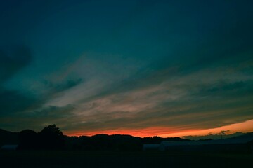 軽井沢の夕暮れ