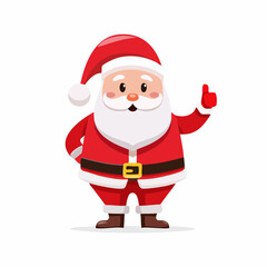 Happy Cartoon Santa Claus Giving Thumbs Up