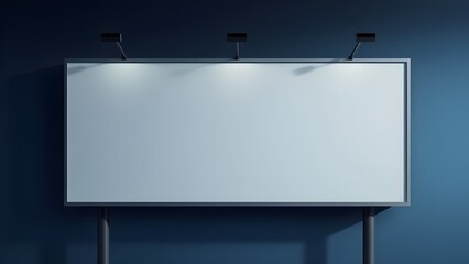 Obraz premium A blank, illuminated billboard mockup