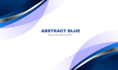 Abstract blue wave background design with white space