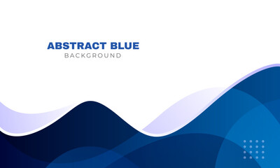 Abstract blue wavy business background. vector