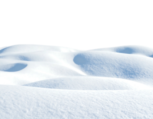 Smooth, white snowy hillscape under dark sky, sculpted with rounded drifts and shadows in a cool, crisp winter scene