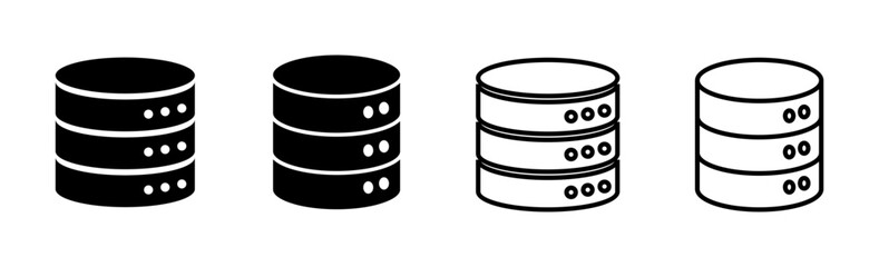 Database icon set. database vector icon