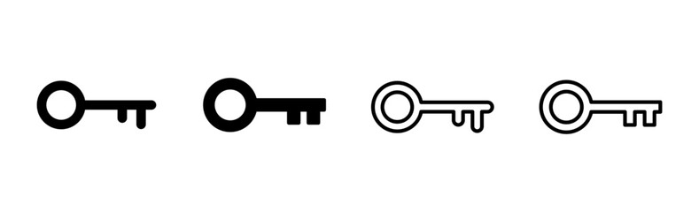 Key icon set. Key vector icon. Key symbol