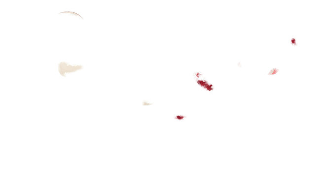 Abstract Scattered Shapes Isolated Realistic Photo