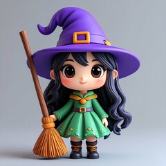 3D little witch