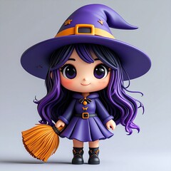 3D little witch