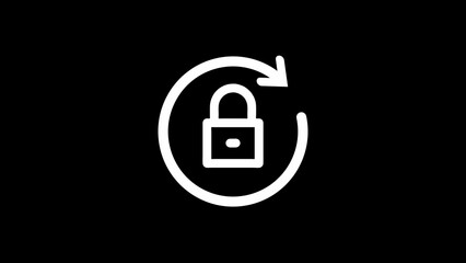 Simple icon illustrating cybersecurity data protection and information security concepts
