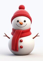 Snowman winter illustration cute.