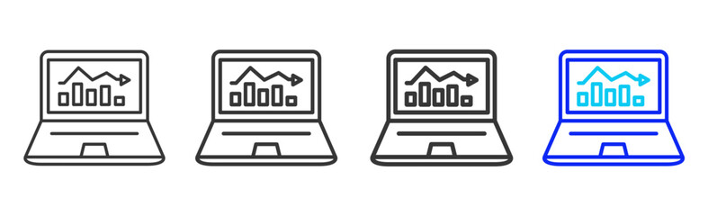 Status Update Icon Set Collection in Creative Outline Style for Business Featuring Multiple Thickness Variations and Detailed Meeting Design Vector Pack