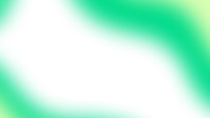 Abstract frame with glowing green aesthetic wave elements with noise texture