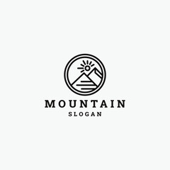 Mountain logo template vector illustration design
