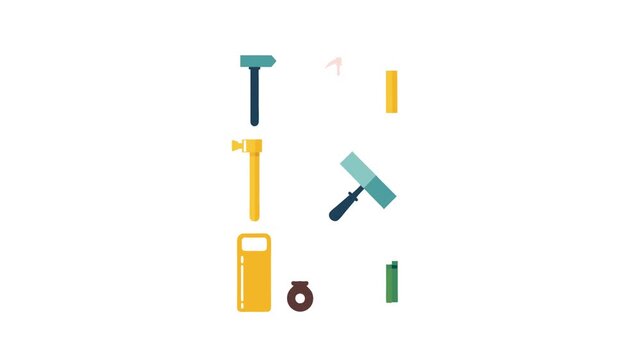  Dynamic Striking Tools Icon Set