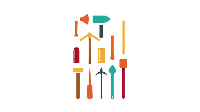  Comprehensive Striking Tools Icon Set