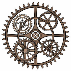 Mandala made of symmetrical arrangements of interlocking