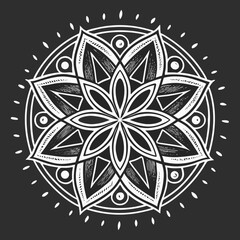 drawn with white chalk on a dark slate chalkboard