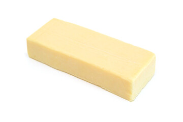 Piece of cheese isolated on a white background