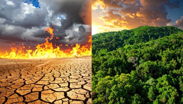 Climate change contrast