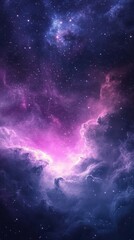 Fototapeta premium Cosmic Nebula with Soft Gradient and Sparkling Stars in Space