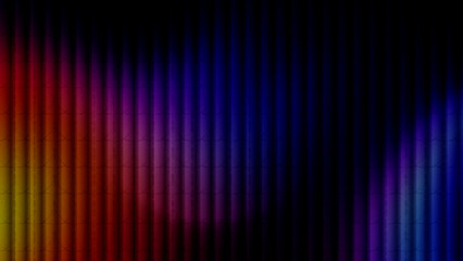 dark abstract rainbow gradient background with glowing vertical stripes and a textured appearance