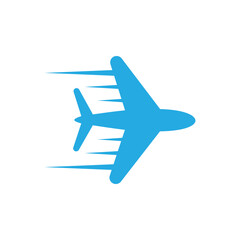 holiday logo design with plane travel