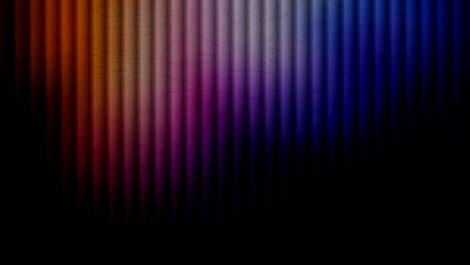 dark abstract rainbow gradient background with vertical glowing stripes and black empty space
