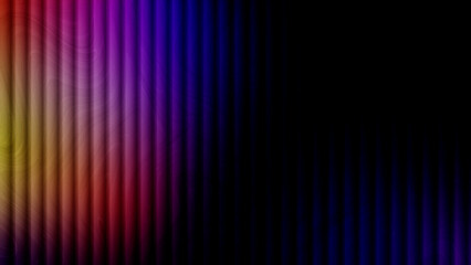 dark abstract rainbow gradient background with vertical glowing stripes and contrasting black space