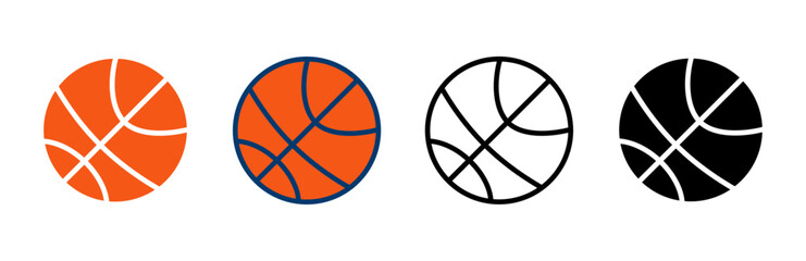 Basketball icon vector isolated on white background. Basketball ball icon. Basketball logo vector icon