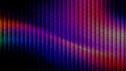 dark abstract vibrant rainbow gradient background with glowing vertical stripes and a soft wave