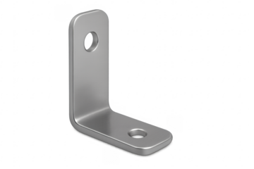 Metal l-bracket supplying support and fastening connection