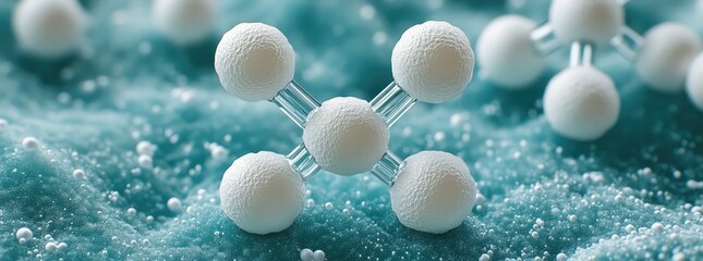 Molecular structure on textured blue