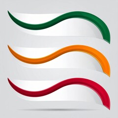 Obraz premium Colorful Wavy Lines on White Background.