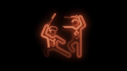 Neon currency war dollar versus yen battle investment strategy global finance concept