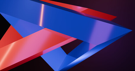 abstract color 3d object on dark background wallpaper