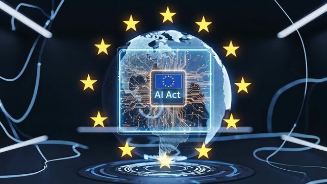 AI Act Icon for the technology of European Union.