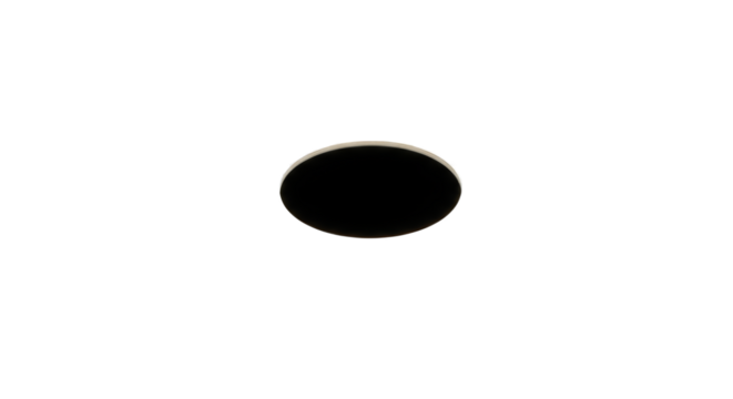 Dark Circle With Faint Light Glow Isolated On Black Background