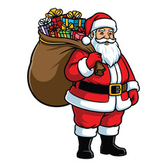 santa claus with gifts