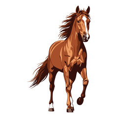 Obraz premium horse vector illustration with white background 