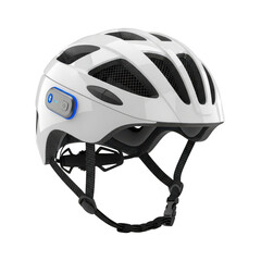 Naklejka premium Isolated close up of a white cricket helmet isolated illustration on transparent background